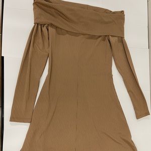 4 Brown Shoulderless Short dress H&M